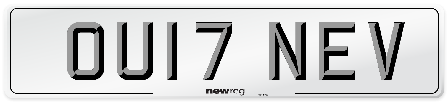 OU17 NEV Number Plate from New Reg